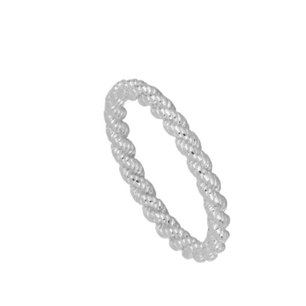 anillo cordon plata