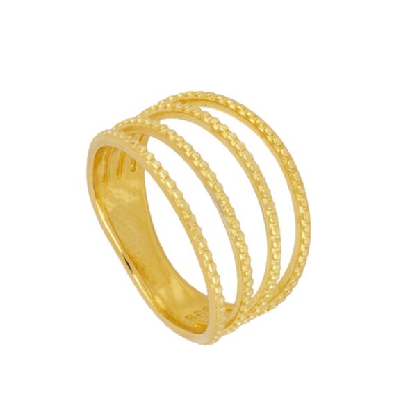 anillo bandas gold