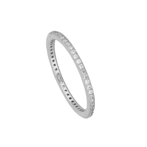 anillo fino circonitas plata