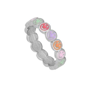 anillo smile colores plata