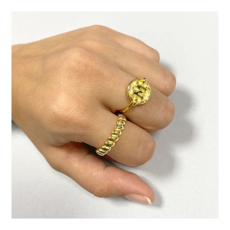 La nuestra altura rotación Anillo Iniciales Gold · Joyería Ana · Mairena del Aljarafe, Sevilla