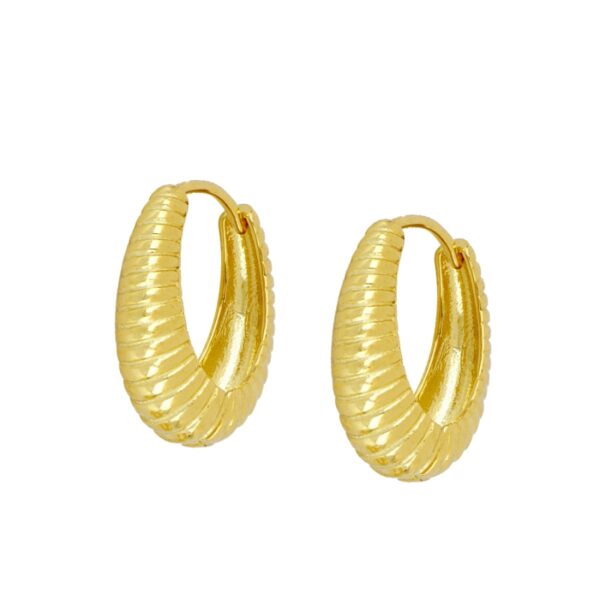 aros rayados gold