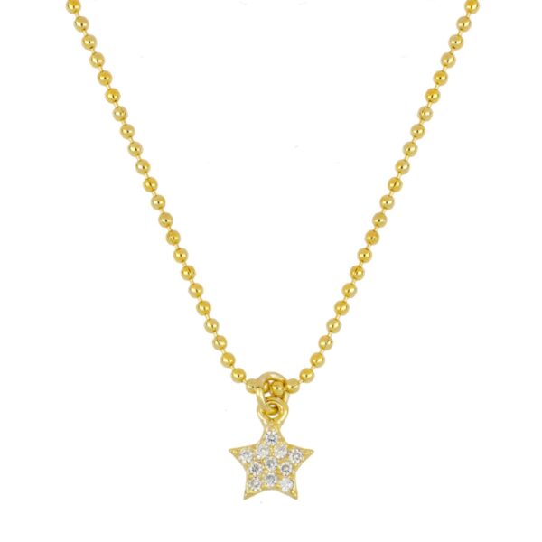 gargantilla estrella gold bolitas