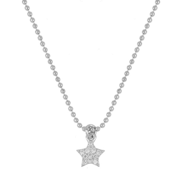 gargantilla estrella plata bolitas