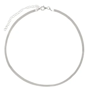 gargantilla plana plata