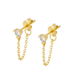 pendientes cadenas circonitas gold