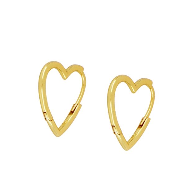 pendientes corazon gold