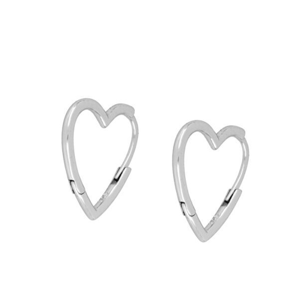 pendientes corazon plata