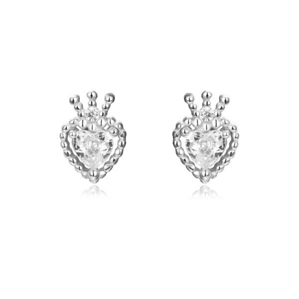 pendientes corazon plata