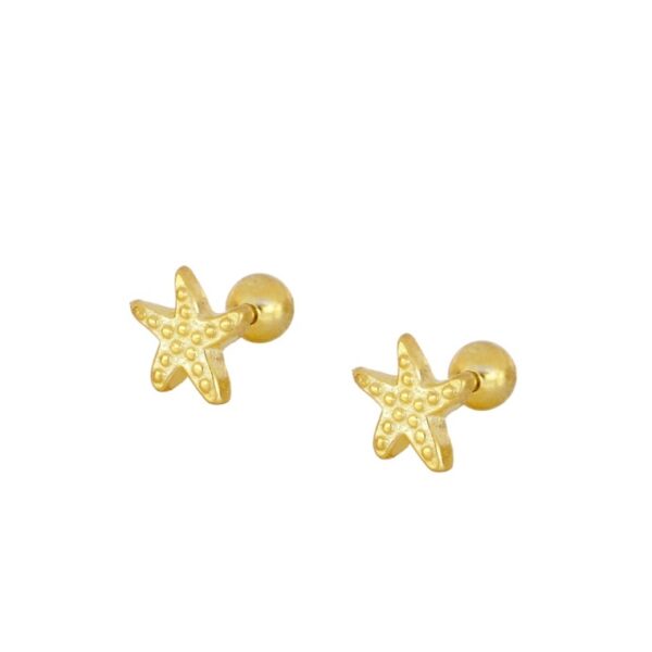 pendientes estrella iris gold