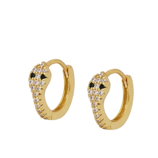 pendientes serpiente gold onix