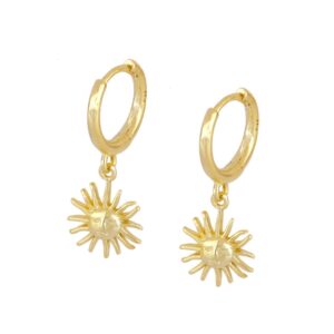 pendientes sol gold
