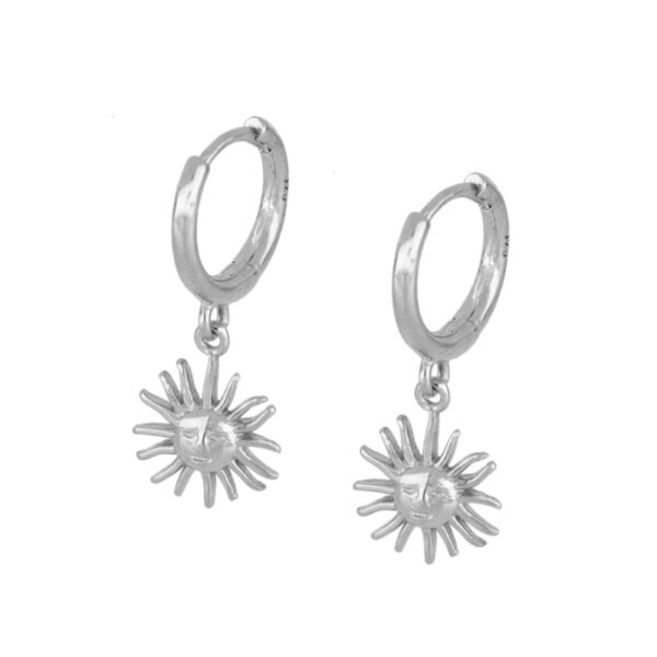 pendientes sol plata