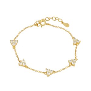 pulsera circonitas dorada