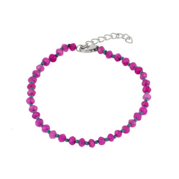 pulsera calcedonia plata