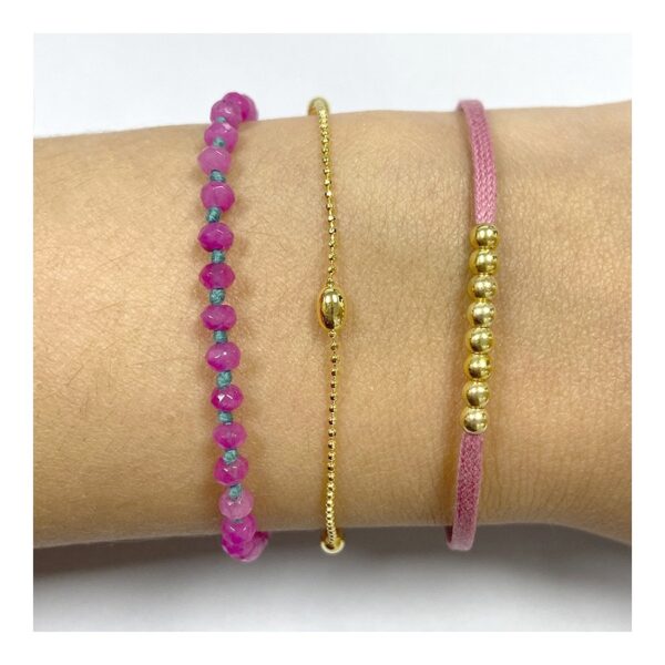pulsera calcedonia rosa