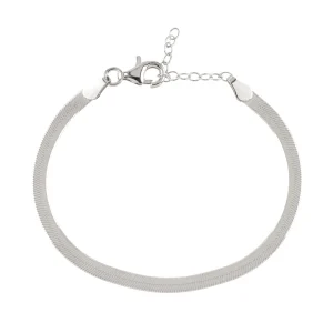 pulsera plana plata