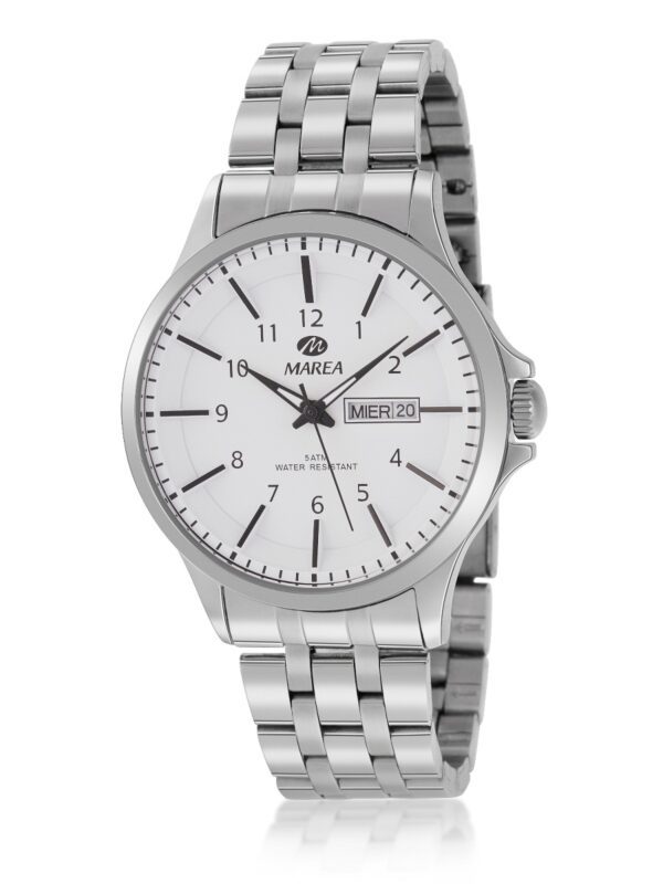reloj marea acero blanco