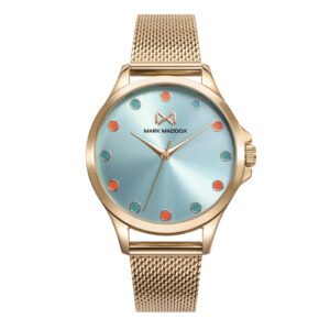 reloj mark maddox dorado y colores