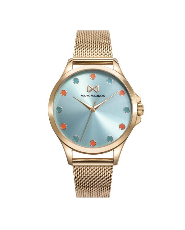 reloj mark maddox dorado y colores