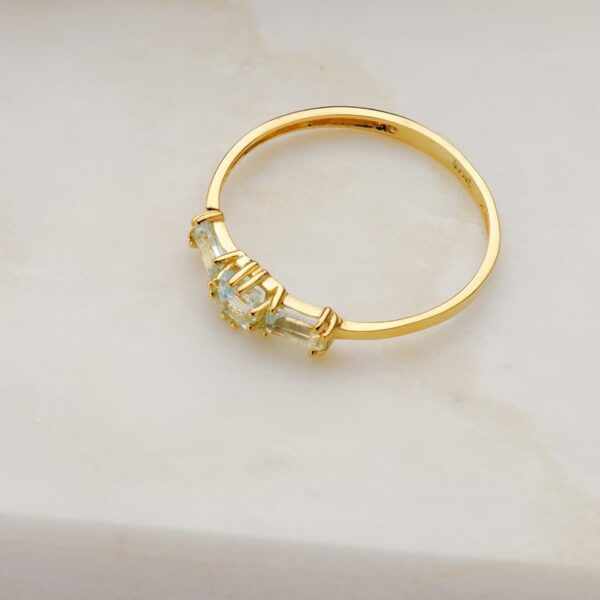 anillo oro topacio