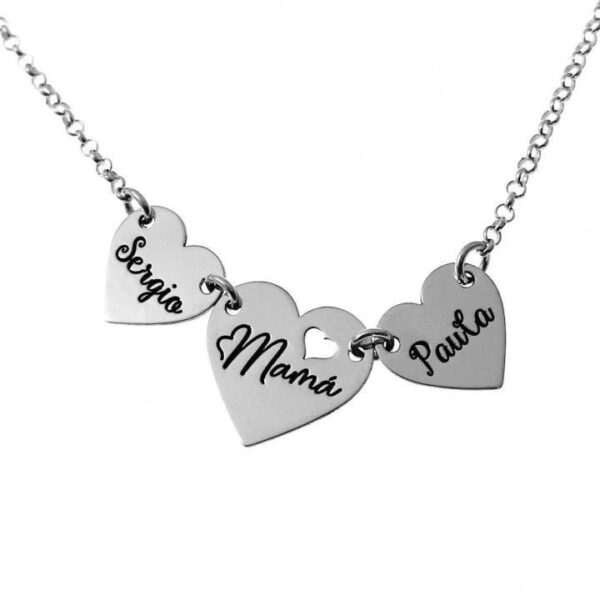 gargantilla corazones personalizados