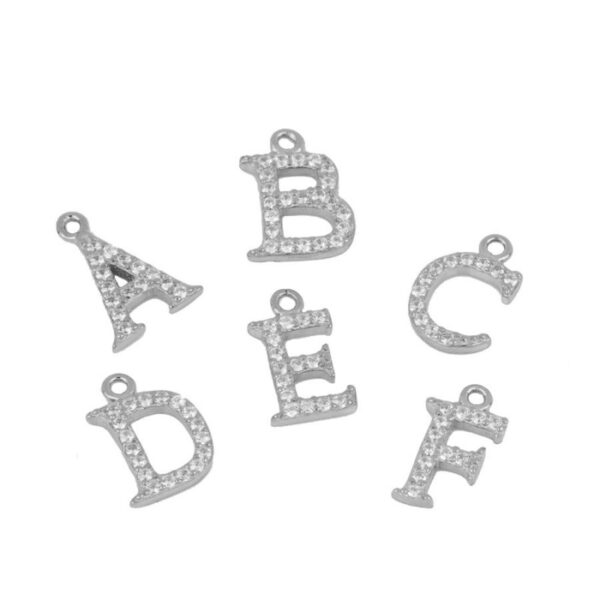 letras brillo plata