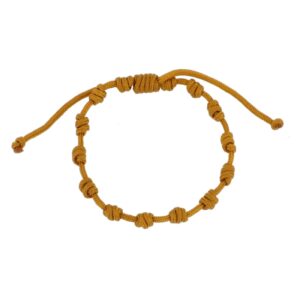pulsera macrame hilo camel