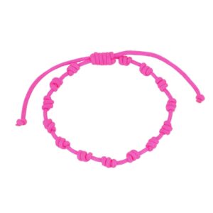 pulsera macrame hilo fucsia