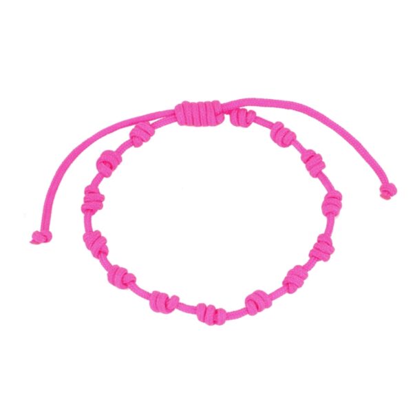 pulsera macrame hilo fucsia