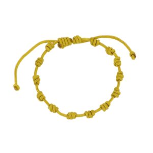 pulsera macrame hilo mostaza