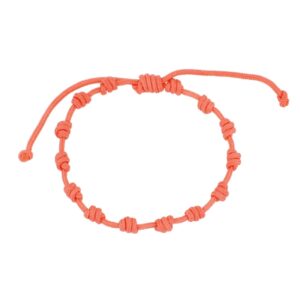 pulsera macrema hilo coral