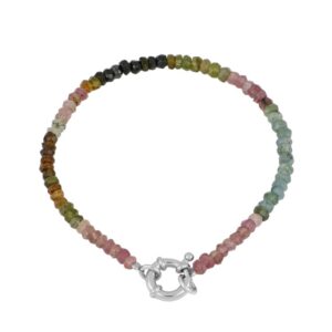 pulsera turmalina plata