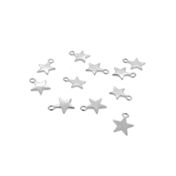 charms estrella lisa plata