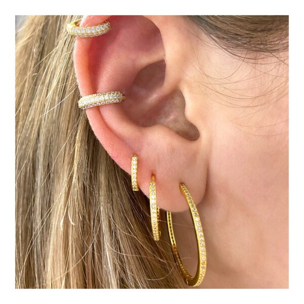 pendientes aros circonitas imagen