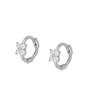pendientes circonitas silver