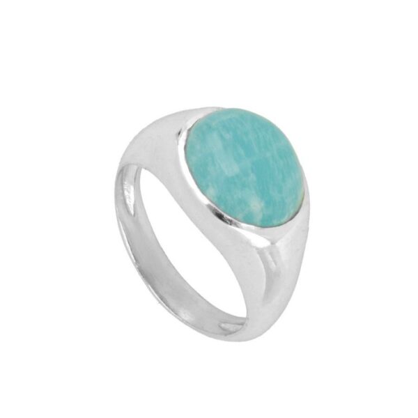 anillo amazonita plata