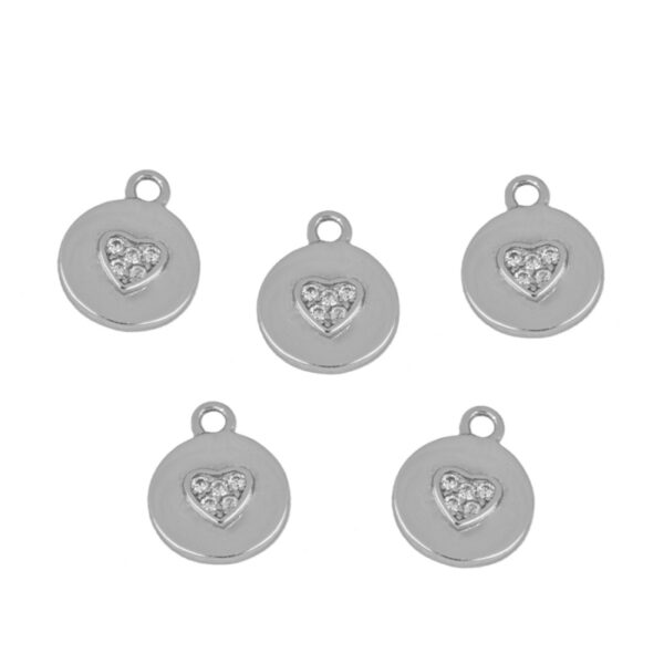charms corazon plata
