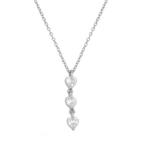 gargantilla corazones plata
