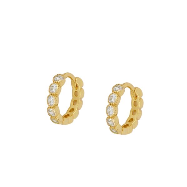 pendientes aro brillo gold