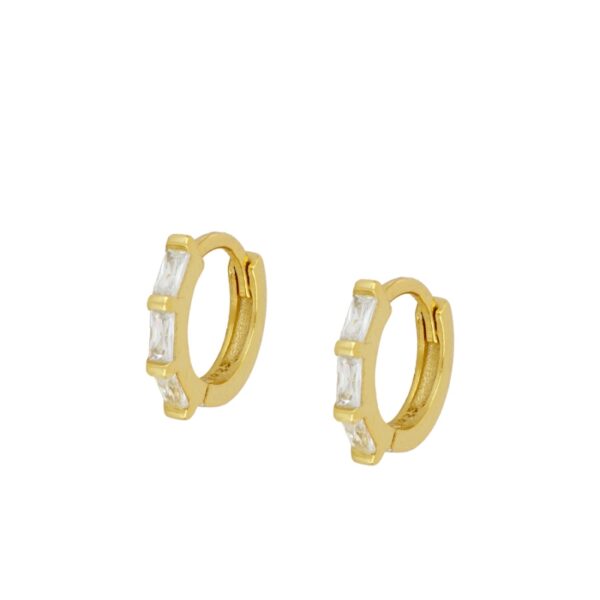 pendientes aros brillo gold