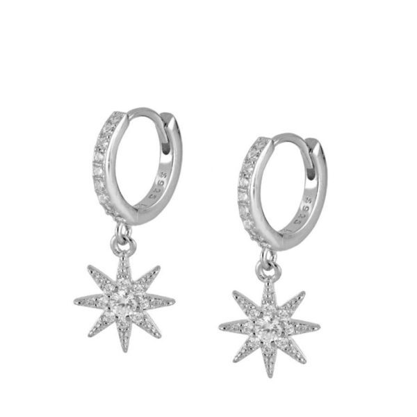 pendientes estrella plata