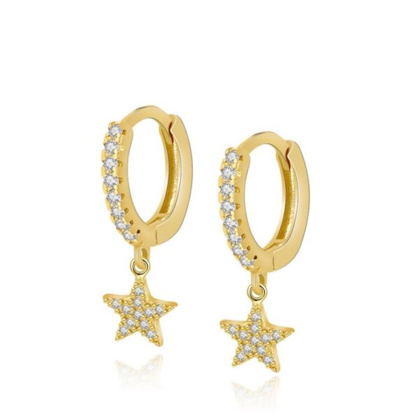 pendientes estrellas gold