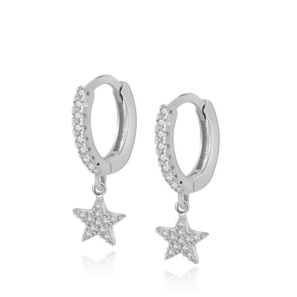 pendientes estrellas plata