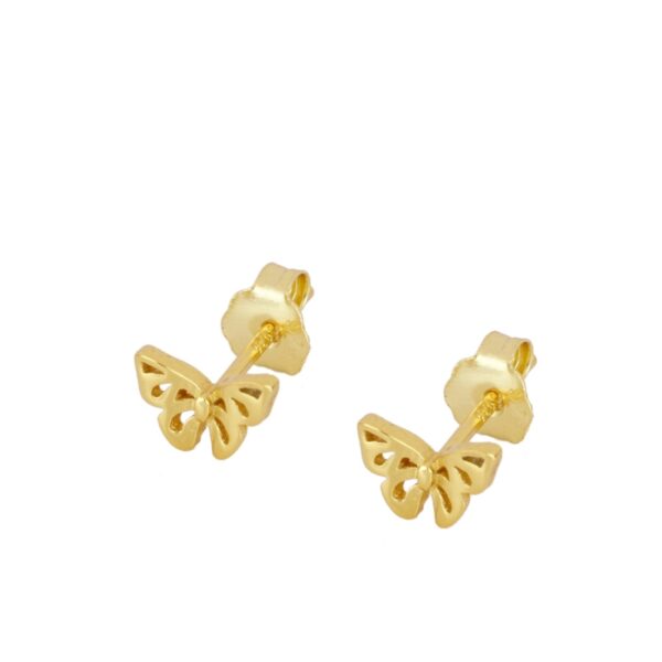 pendientes mariposa calada gold