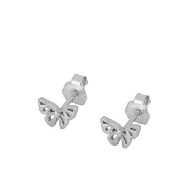 pendientes mariposa calada plata