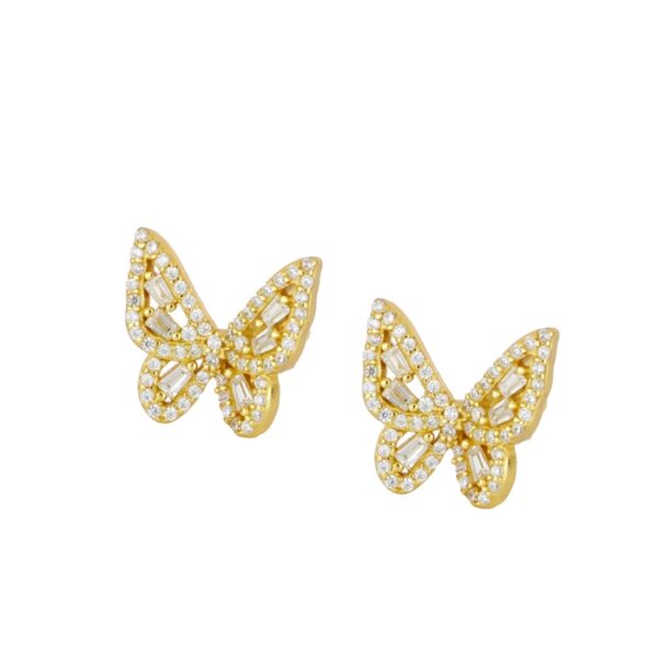pendientes mariposa gold