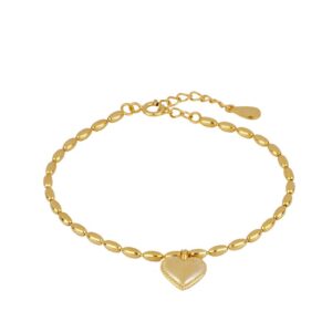 pulsera corazon gold