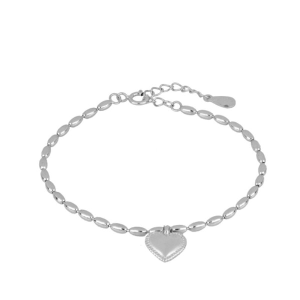 pulsera corazon plata
