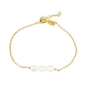 pulsera gold perlas